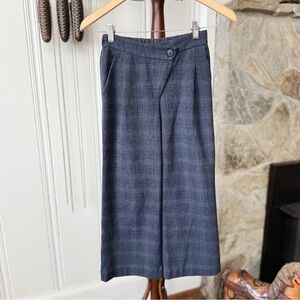 Zara Girls Wide Leg Plaid Pants